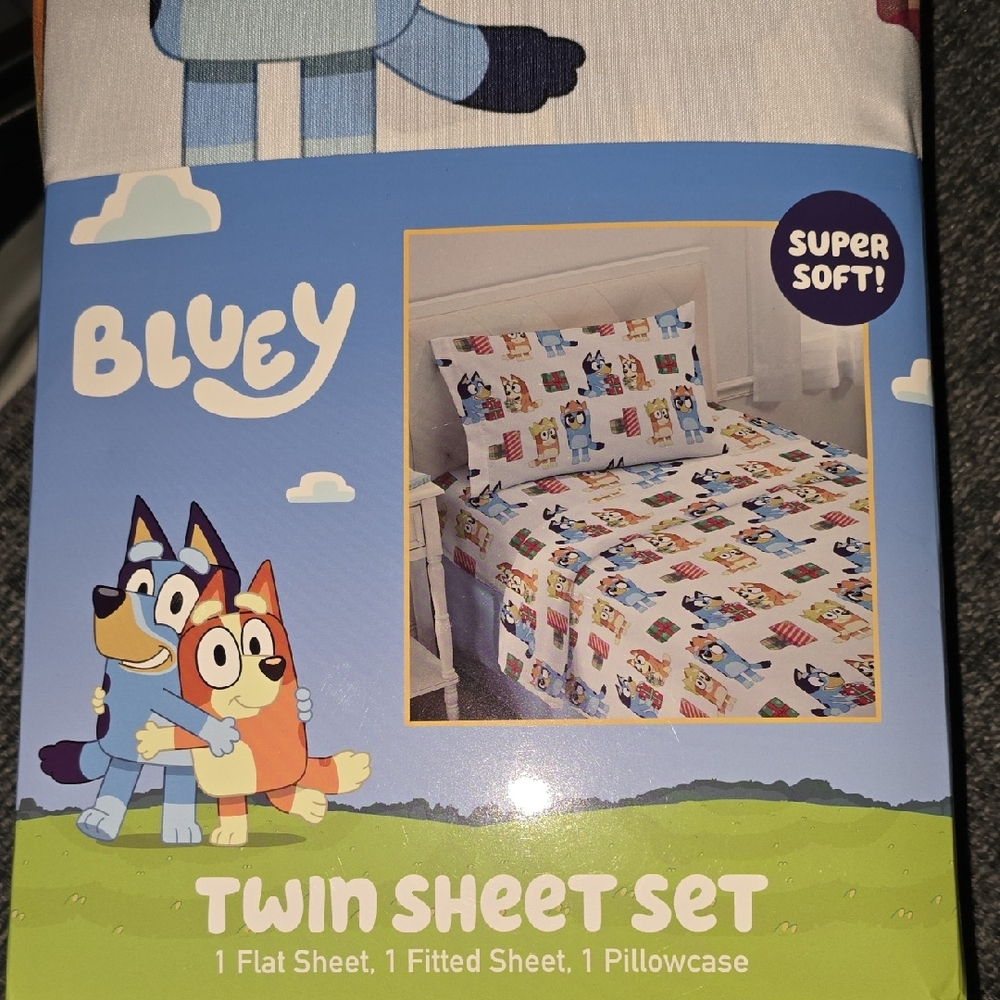 T Bluey Twin Sheet Set